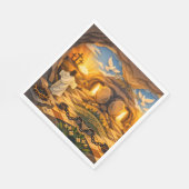 Risen Jesus Empty Tomb 3D Papercut Easter Paper Serviette (Ecke)