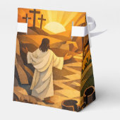 Risen Jesus Empty Tomb Easter Small Favor Box Geschenkschachtel (Rückseite)