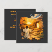 Risen Jesus Empty Tomb Papercut Easter Flat Card (Vorne/Hinten)