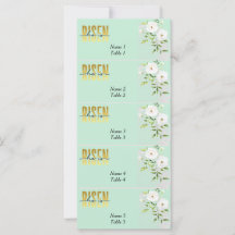 Risen Religious Christlich Mint Oaster Platzkarte