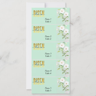 Risen Religious Christlich Mint Oaster Platzkarte