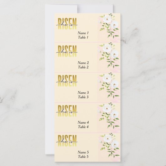 Risen Religious Christlich Sand Oaster Platzkarte (Vorderseite)