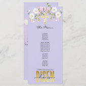 Risen Religious Christlich Zitat Lavender Osterzei Menükarte (Vorne/Hinten)