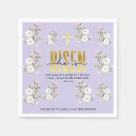 Risen Religious Christlich Zitat Lavender Osterzei Serviette