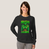 Rish I Gaming Funny St Patrick's Day Video Gam T-Shirt (Vorne ganz)