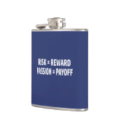 Risiko = Belohnung, Leidenschaft = Auszahlung Flachmann (Links)