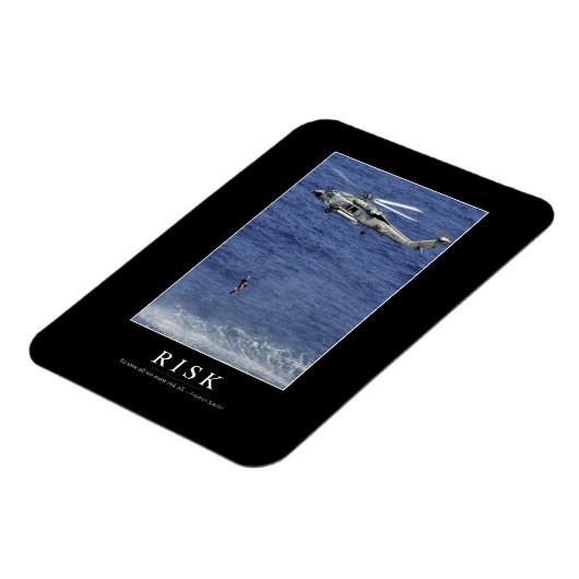 Risiko: Inspiration Zitat 1 Magnet (Linke Seite)