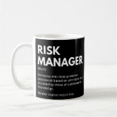 Risiko-Manager Funny Work Definition Kaffeetasse (Links)