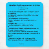 Risiko-nicht empfohlene Tätigkeiten Mousepad (Vorne)