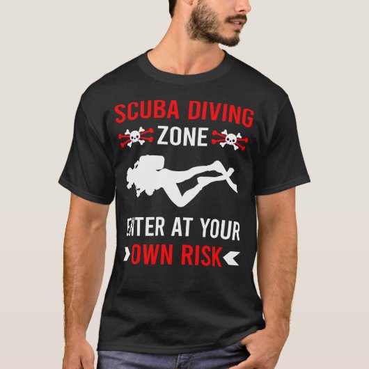 Risiko Zone Scuba Diver T-Shirt (Vorderseite)