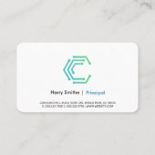 Risikokapitalgeber | Tech Corporate Business Card Visitenkarte (Rückseite)