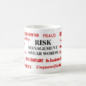 Risikomanagement-Swear-Wörter Funny Risk Manager Kaffeetasse (Mittel)