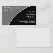 Risikomanagement-Visitenkarten Visitenkarte (Vorne/Hinten)