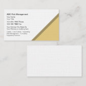 Risikomanagement-Visitenkarten Visitenkarte (Vorne/Hinten)