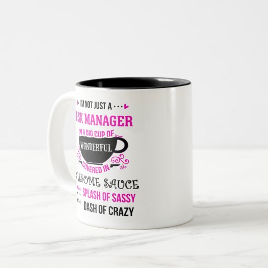 Risikomanager Wunderbar Phantastisch Zweifarbige Tasse (Vorderseite Links)