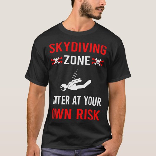 Risikozone Skydive Skydive Skydiver T-Shirt (Vorderseite)