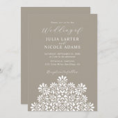 Rising Boho Indian Fusion Floral Mandala Wedding Einladung (Vorne/Hinten)