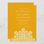 Rising Boho Indian Fusion Floral Mandala Wedding Einladung (Vorne/Hinten)