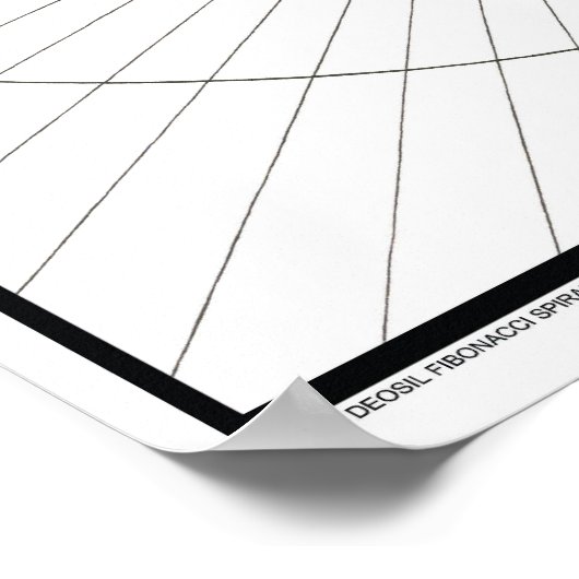 Rising Deosil Fibonacci Spiralfarbenposter Poster (Ecke)