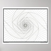 Rising Deosil Fibonacci Spiralfarbenposter Poster (Vorne)