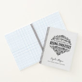 Rising Endlessly Women Vintage Typography Notizblock (Innenseite)