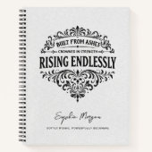 Rising Endlessly Women Vintage Typography Notizblock (Vorderseite)