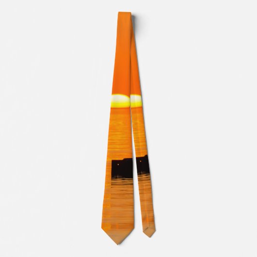 Rising Orange Neck Tie Krawatte (Vorderseite)