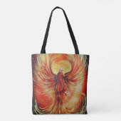 Rising Phoenix Fire Bird Bold Flame Fantasy Tasche (Rückseite)