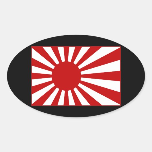 Rising Sun2 Ovaler Aufkleber (Vorderseite)