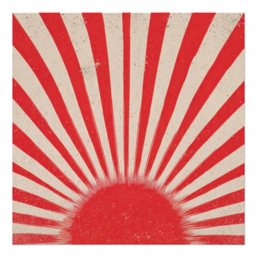 Rising Sun Background – Retro Vintage Rays Fotodruck (Vorne)