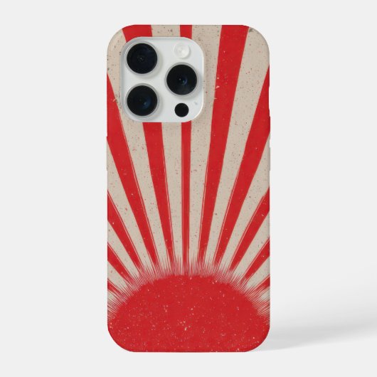 Rising Sun Background – Retro Vintage Rays iPhone Hülle (Rückseite)