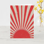Rising Sun Background – Retro Vintage Rays Karte (Gelbe Blume)
