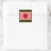 Rising Sun Flag 3 Quadratischer Aufkleber (Tasche)