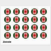 Rising Sun Flag 4 Runder Aufkleber (Blatt)