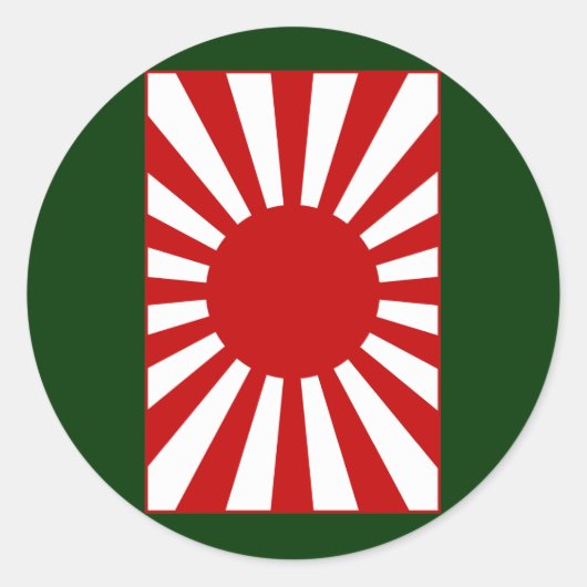 Rising Sun Flag 4 Runder Aufkleber (Vorderseite)