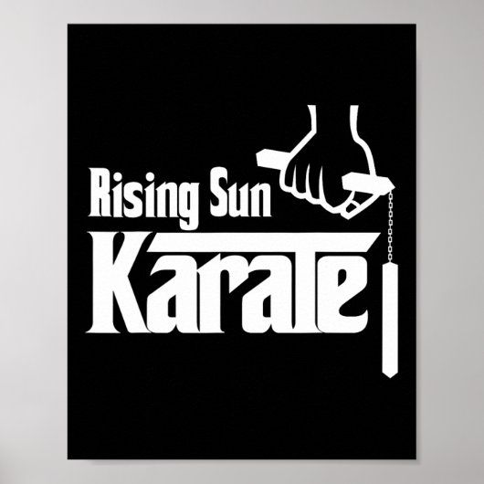 Rising Sun Karate Nunchuck Poster (Vorne)