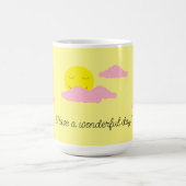 Rising Sun with Pink Clouds: Yellow Kaffeetasse (Mittel)