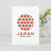 Rising Sushi Einladung (Stehend Vorderseite)