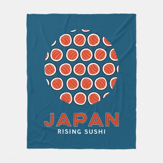 Rising Sushi Fleecedecke (Vorderseite)
