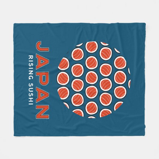 Rising Sushi Fleecedecke (Vorderseite (Horizontal))