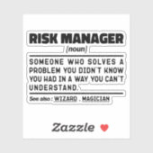Risk Manager Noun Projektmanagement Cool Aufkleber (Blatt)