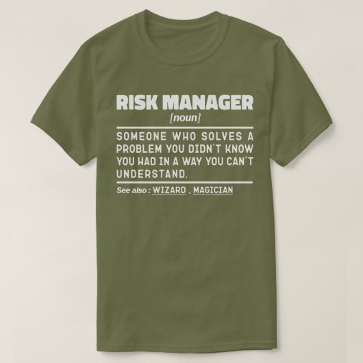 Risk Manager Noun Projektmanagement Cool T-Shirt (Design vorne)