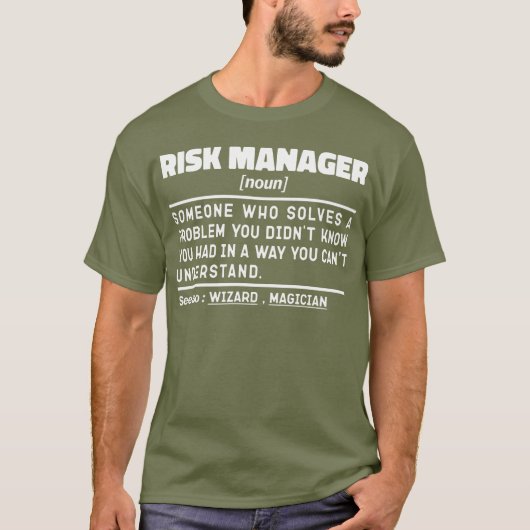 Risk Manager Noun Projektmanagement Cool T-Shirt (Vorderseite)