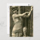 Riskante französische Foto-Postkarte Postkarte (Vorne/Hinten)