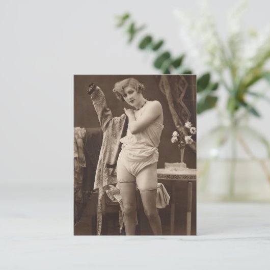 Riskante französische Foto-Postkarte Postkarte (Stehend Vorderseite)