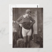 Riskante französische Foto-Postkarte Postkarte (Vorne/Hinten)