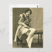 Riskante französische Foto-Postkarte Postkarte (Vorne/Hinten)