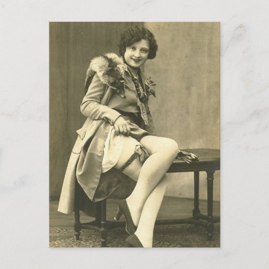 Riskante französische Foto-Postkarte Postkarte (Vorderseite)