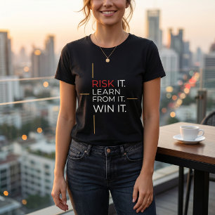 Riskier es. Lerne daraus. Gewinne damit - Motivati Tri-Blend Shirt