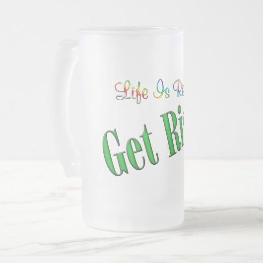 Riskieren Mattglas Bierglas (Vorderseite Links)